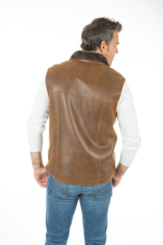 Ranger Sheepskin Vest - Whisky
