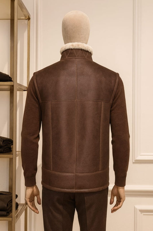 Mens Sheepskin Aviator Gilet / Bodywarmer