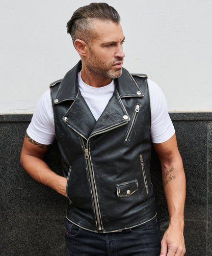Black Leather Vest