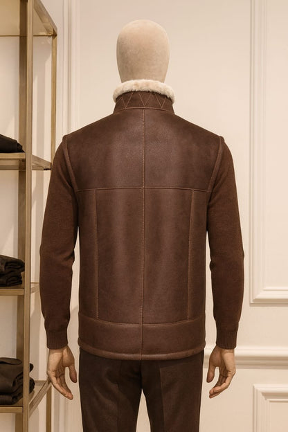 Mens Sheepskin Aviator Gilet / Bodywarmer