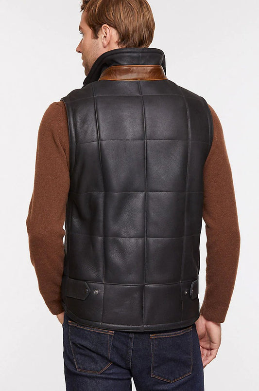 Harrison Quilted Shearling Vest