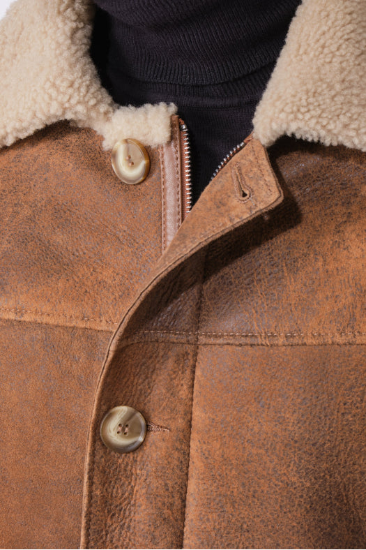 Aymeric Shearling Jacket Old Brown