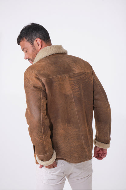 Aymeric Shearling Jacket Old Brown