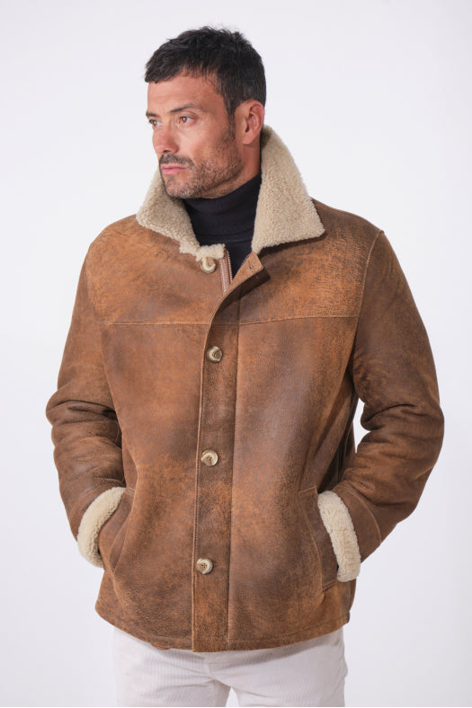 Aymeric Shearling Jacket Old Brown