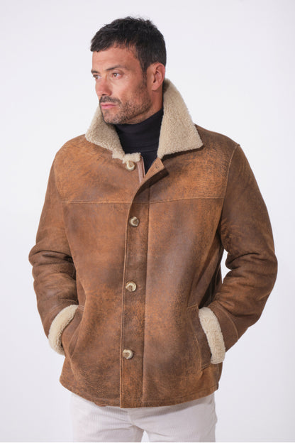 Aymeric Shearling Jacket Old Brown